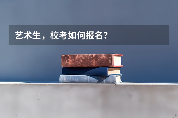 艺术生，校考如何报名？