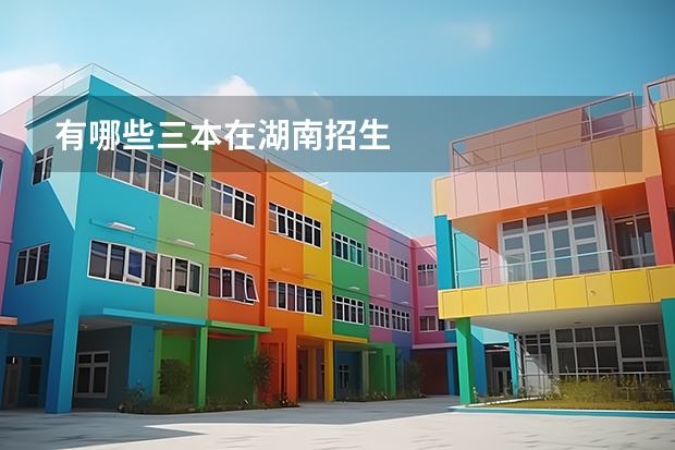 有哪些三本在湖南招生