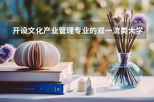开设文化产业管理专业的双一流类大学有哪些