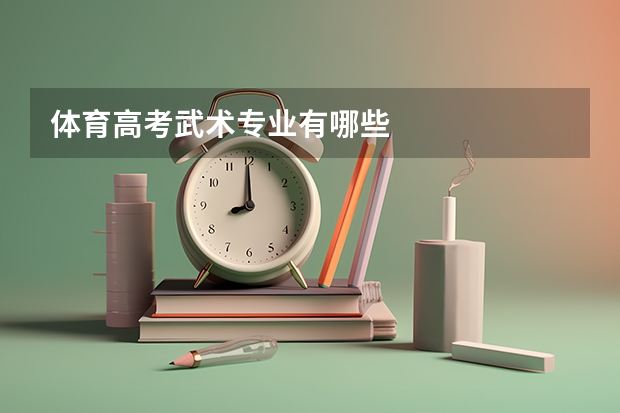体育高考武术专业有哪些