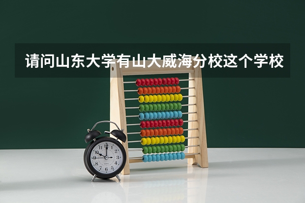 请问山东大学有山大威海分校这个学校吗?