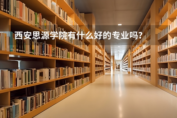 西安思源学院有什么好的专业吗？