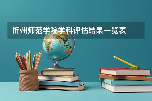忻州师范学院学科评估结果一览表