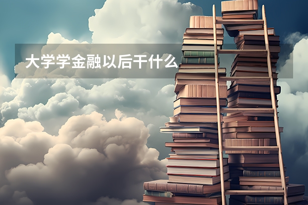 大学学金融以后干什么