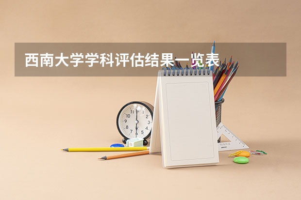 西南大学学科评估结果一览表
