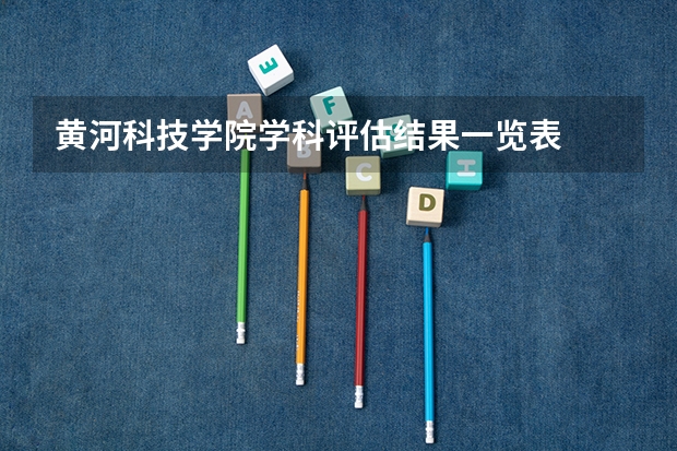 黄河科技学院学科评估结果一览表