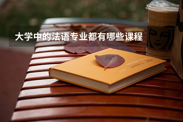 大学中的法语专业都有哪些课程