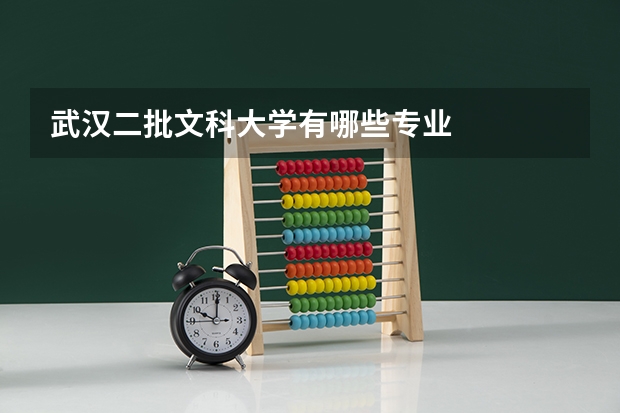 武汉二批文科大学有哪些专业