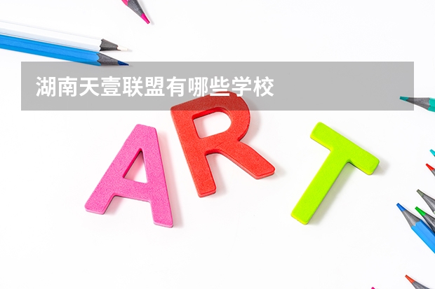 湖南天壹联盟有哪些学校