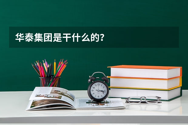 华泰集团是干什么的？