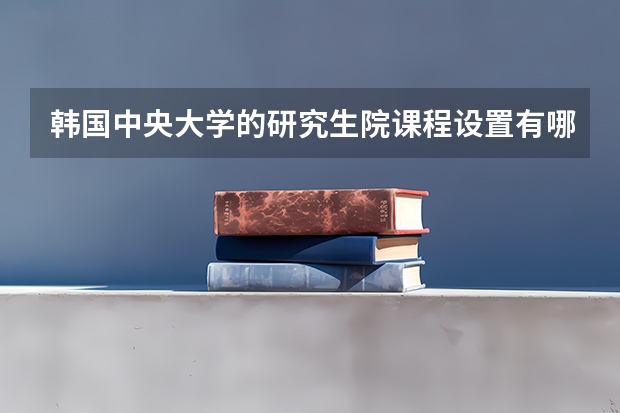 韩国中央大学的研究生院课程设置有哪些？