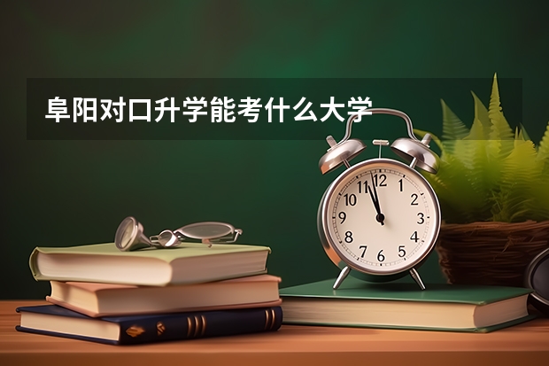 阜阳对口升学能考什么大学