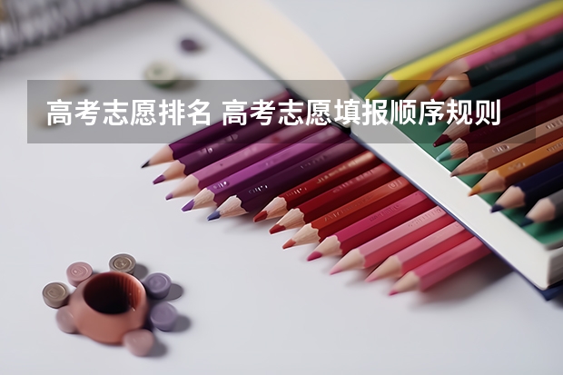 高考志愿排名 高考志愿填报顺序规则