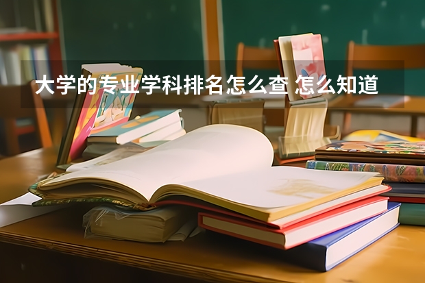 大学的专业学科排名怎么查 怎么知道自己的专业排名