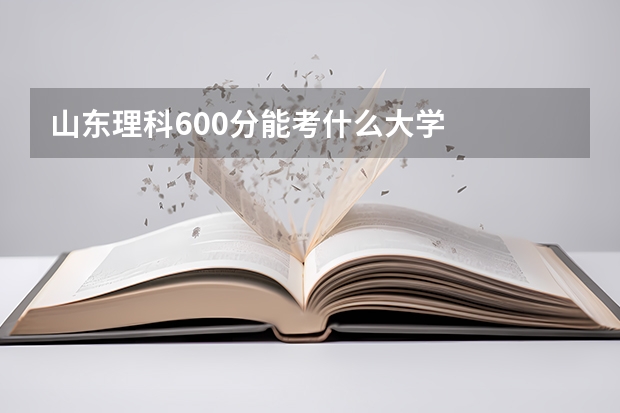 山东理科600分能考什么大学