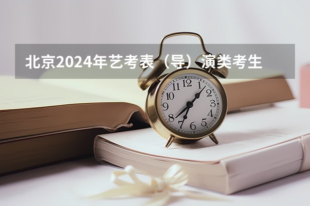 北京2024年艺考表（导）演类考生成绩查询时间及官方入口