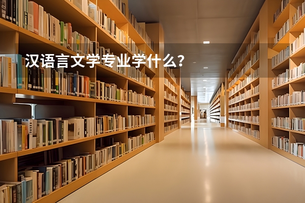 汉语言文学专业学什么？