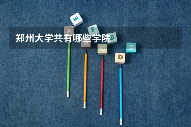 郑州大学共有哪些学院