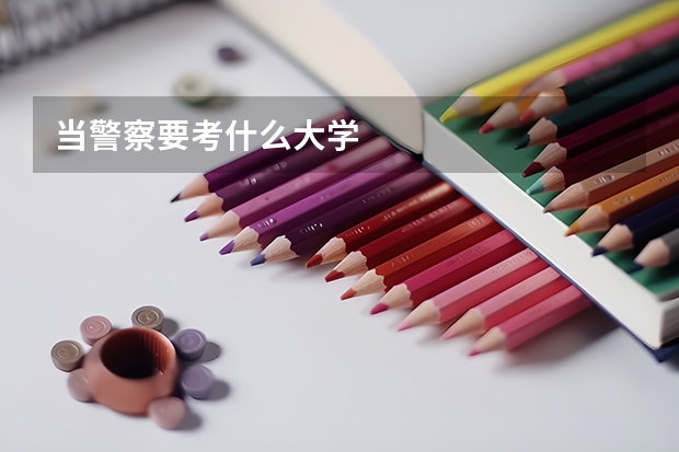 当警察要考什么大学