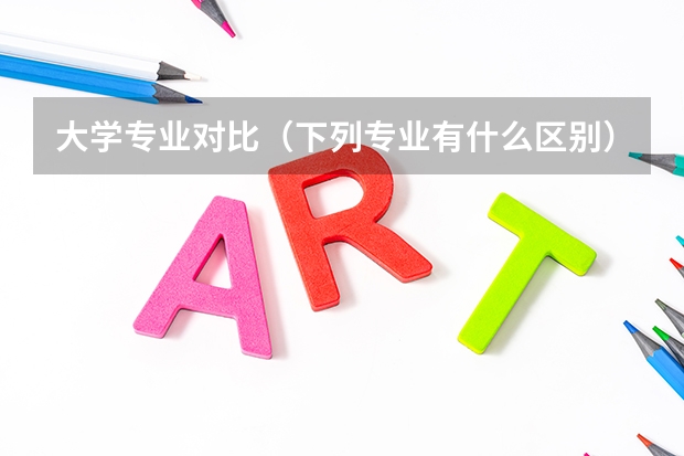 大学专业对比（下列专业有什么区别）请简单讲解