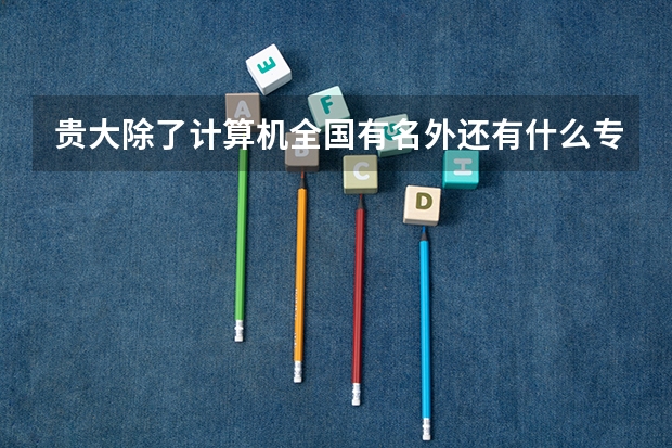 贵大除了计算机全国有名外还有什么专业比较有名，比较强？