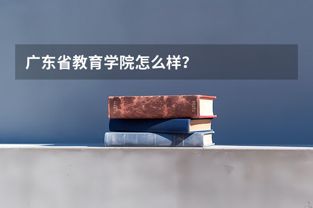 广东省教育学院怎么样？