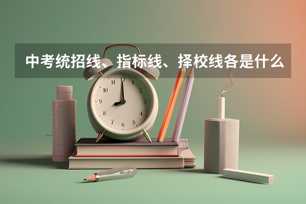 中考统招线、指标线、择校线各是什么意思？