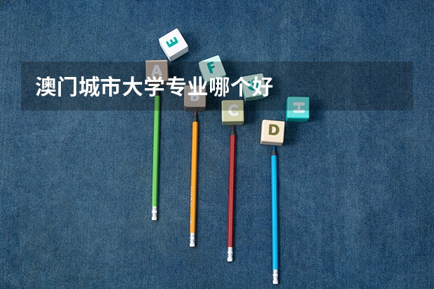 澳门城市大学专业哪个好