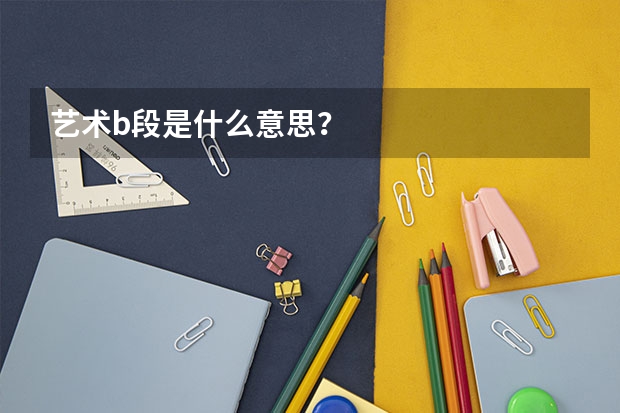 艺术b段是什么意思?
