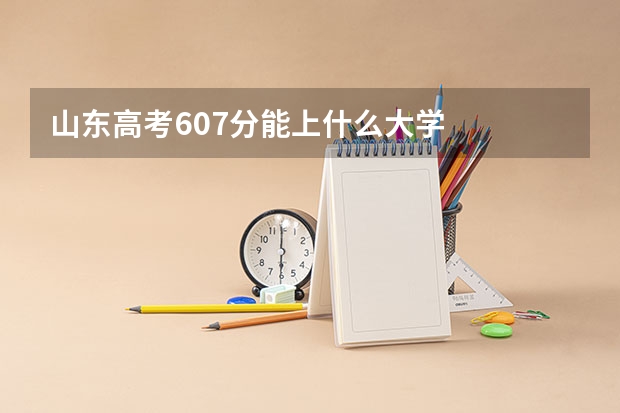 山东高考607分能上什么大学