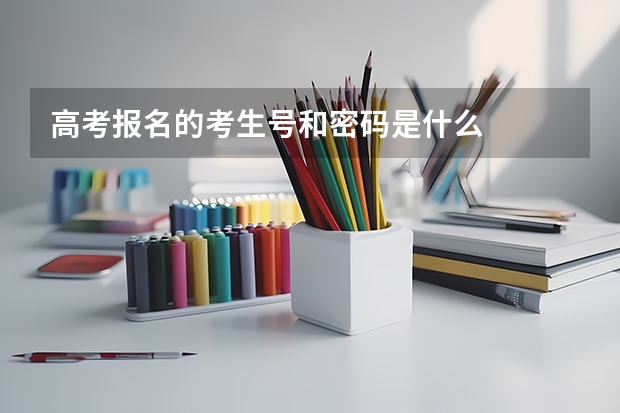 高考报名的考生号和密码是什么