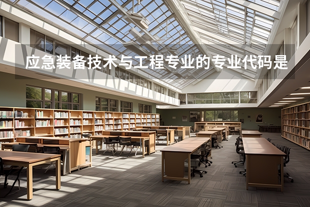 应急装备技术与工程专业的专业代码是什么
